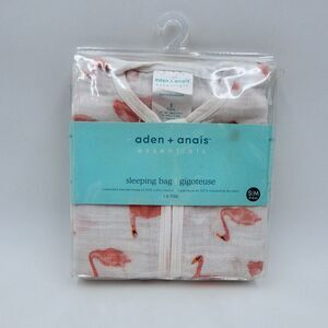 Aden & Anais Sleeping Bag Briar Rose Swans Size SM 0-6M Cotton Muslin 1.0 TOG